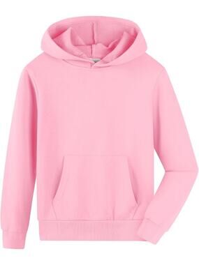 NWT New Spring & Gege Pink Soft Knit Pullover Hoodie Sweatshirt Youth Size Large
